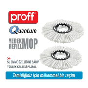 Proff Quantum 2'li Döner Başlıklı Temizlik Seti Yedek Mop