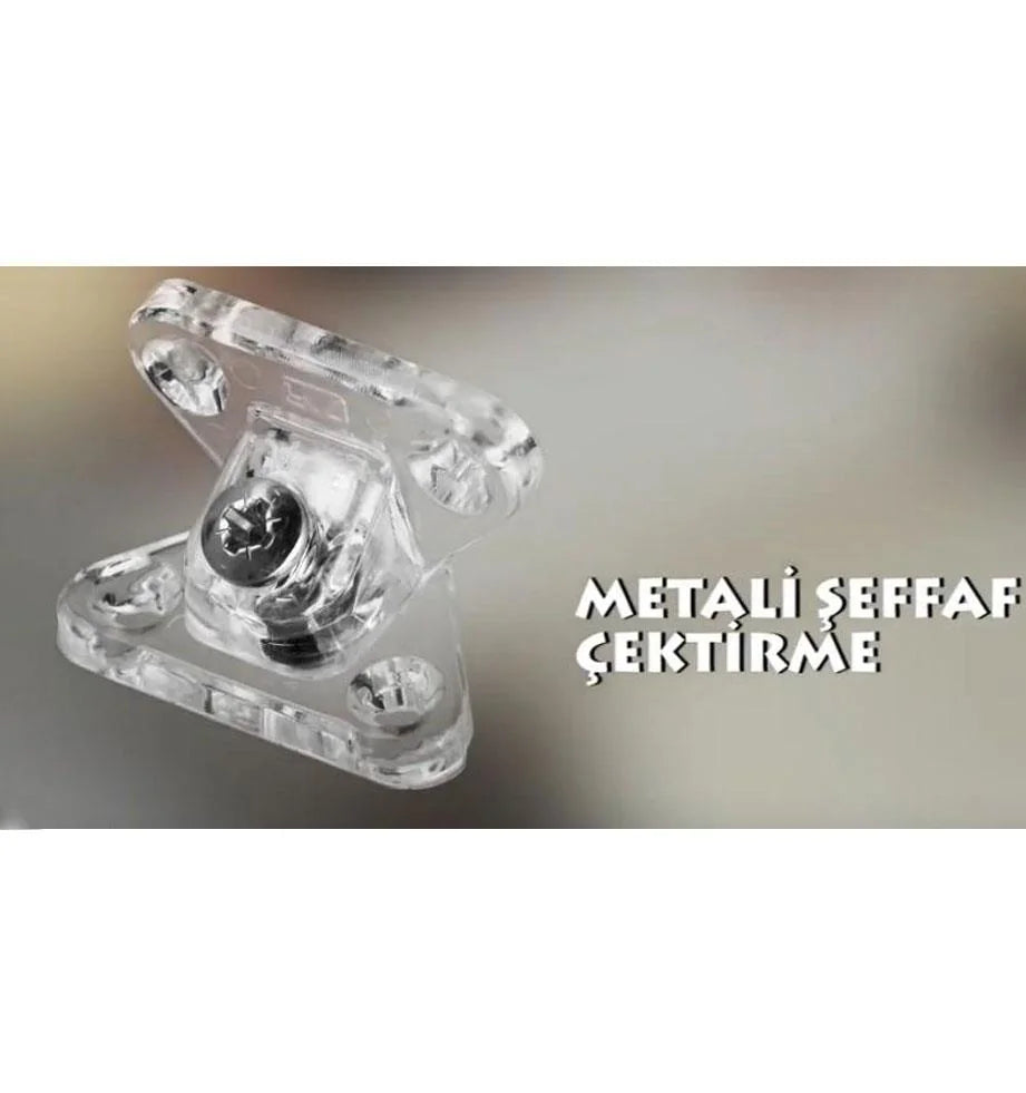 Açılı T Bağlantı Çektirme Şeffaf Plastik Köşe Birleştirme Kelebek (100 ADET)