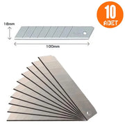 Maket Bıçağı Yedeği Ucu Kalın 18 mm Bıçak 10 Adet