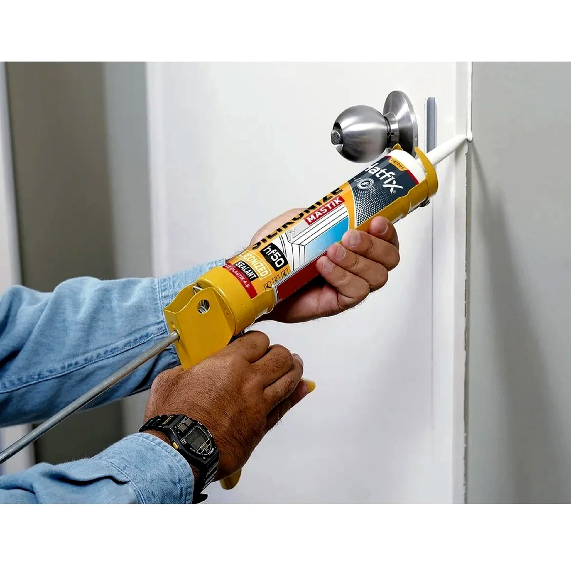 Hatfix Silikonize Mastik, Dolgu Mastiği Beyaz 450 ml