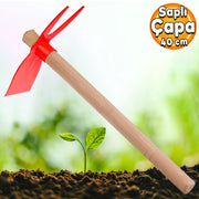 Saplı Çatal Çapa Bahçe El Çapası 40 cm