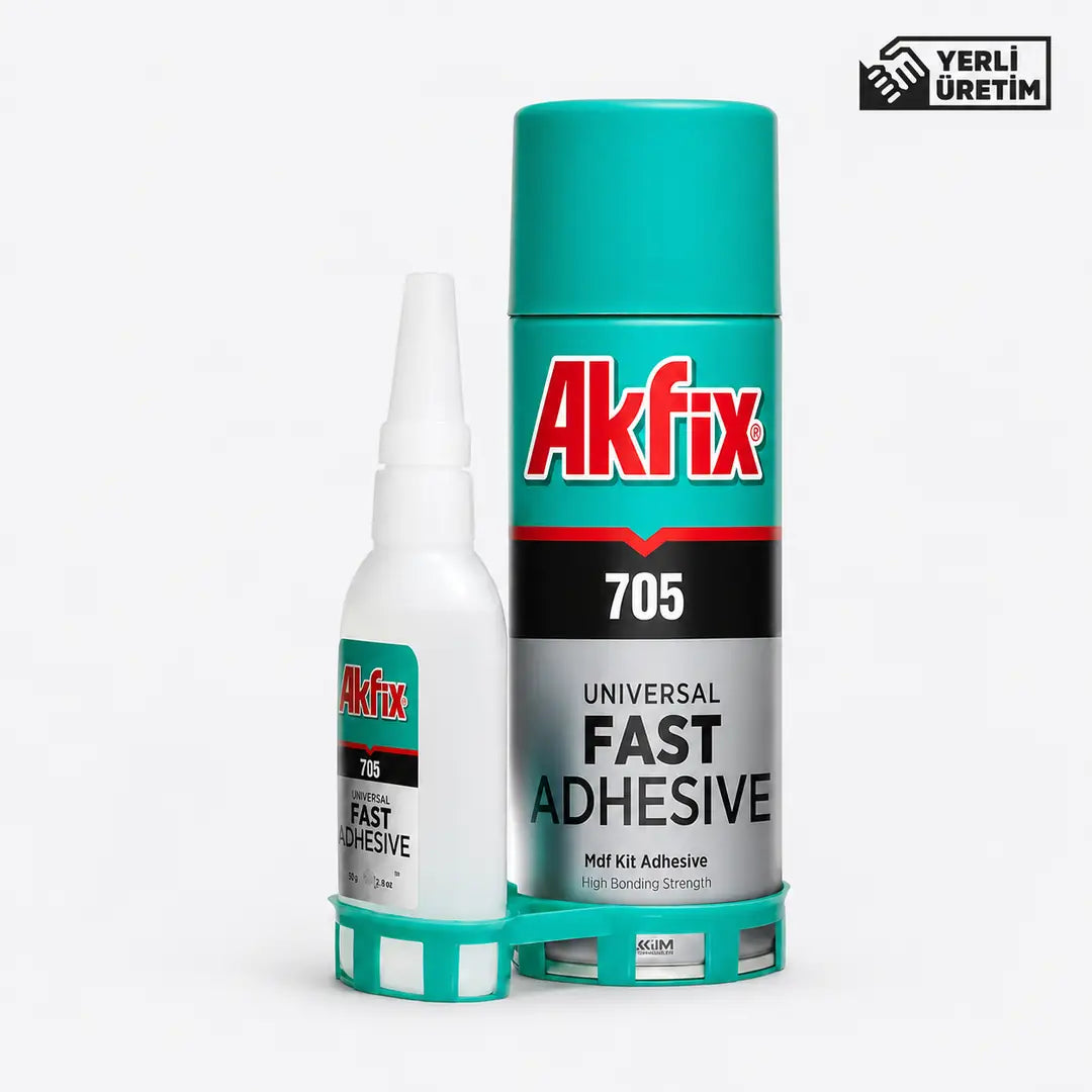 Akfix 705 400 ML Hızlı Yapıştırıcı Seti | MDF Ahşap Plastik Deri Çok Amaçlı Japon Yapıştırıcısı