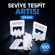 Seviye Tespit Artısı Klipsi Fayans Hizalama Derz Artısı Beyaz 2 mm 100 Adet