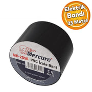 Elektrikçi Bandı Siyah İzole Elektirik Kablo Bant Bandı Pvc 0.13 mm Kalınlık 50 mm Geniş 25 Metre