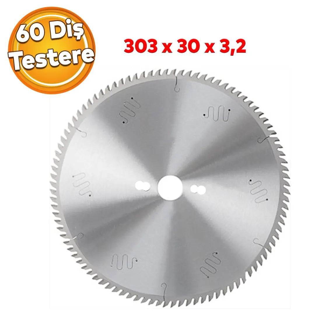 Ahşap MDF Lamine Mobilya Tahta Sunta Kesme Testeresi Metal Tezgah Tipi Uyumlu 303 mm 30 mm 60 Diş