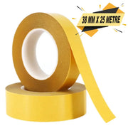 Çift Taraflı Bant Şeffaf Güçlü İnce Montaj Bandı 38 mm x 25 Metre