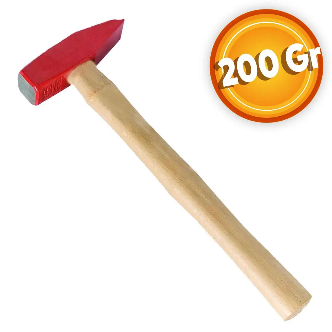 Ahşap Saplı Çekiç Kırmızı 200 Gram