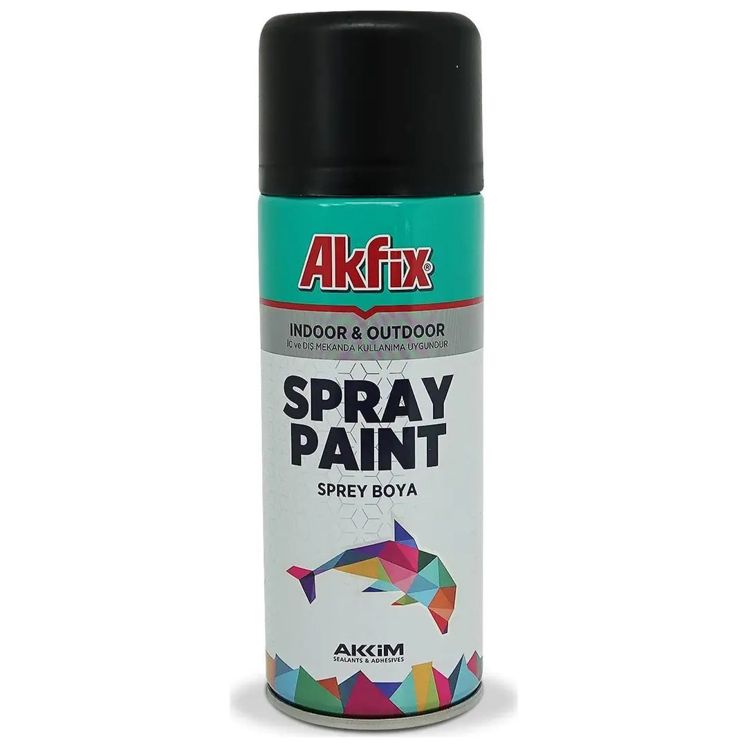 Akfix Efektli Akrilik Sprey Boya Mat Siyah 400 ml