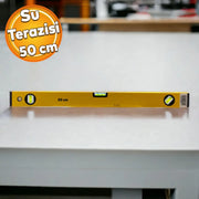 Aluminyum Su Terazisi 50 Cm İnşaat Duvar Fayans Marangoz Mühendislik Ölçüm Eğim Ölçü Eğik Ölçme