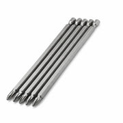 (5 Adet) Mıknatıslı 100 mm Pozidriv Bits Uç PZ2 Manyetik 1/4" Matkap Ucu 10 cm Güçlü Tayvan Çeliği