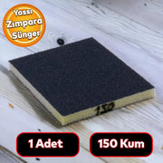 Yassı Sünger Zımpara 9.5 x 12.5 cm Takoz Blok Flex Taşlama Ahşap El Zımparası 150 kum 1 Adet