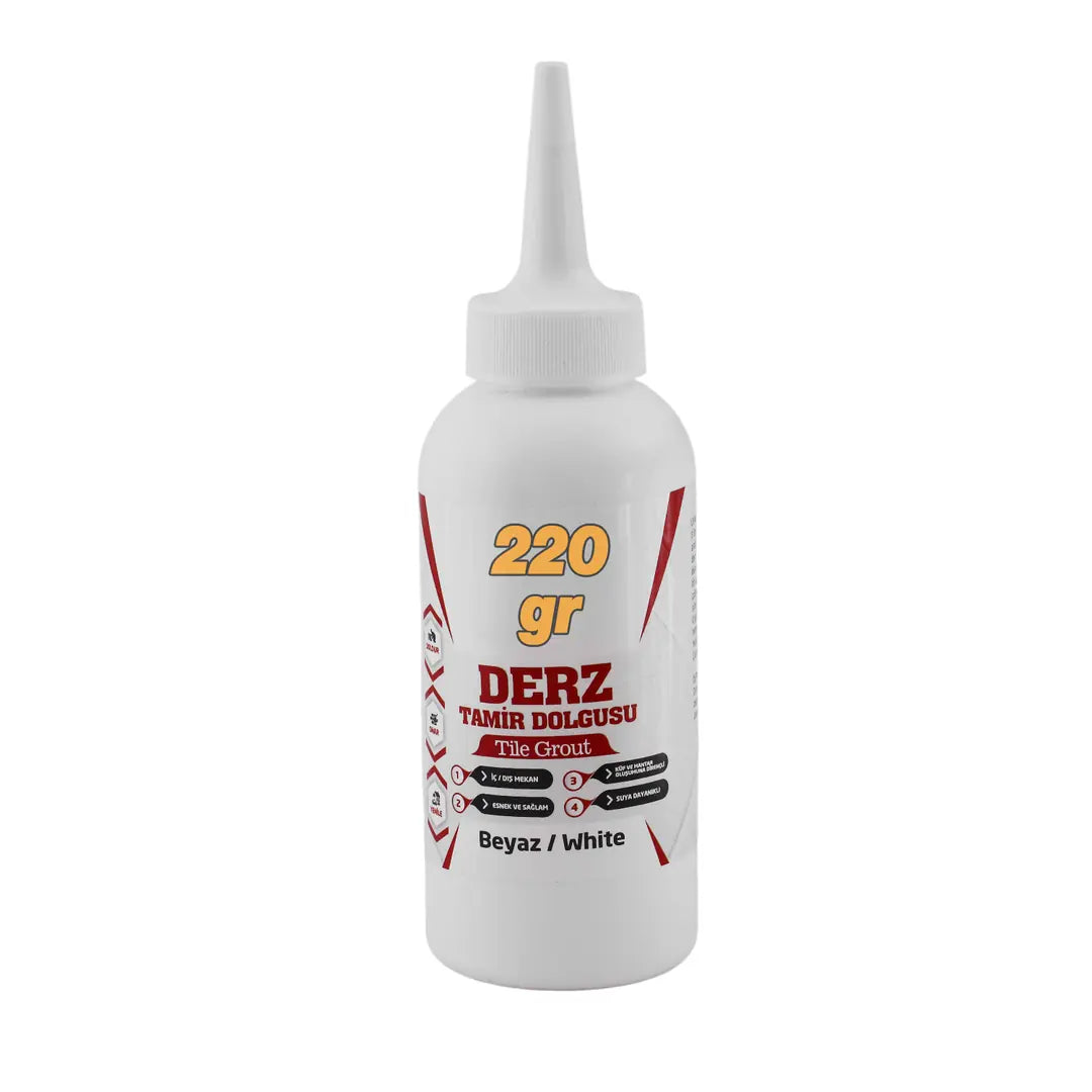 Beyaz Renk (220 Gr) Hazır Derz Dolgu Fayans Seramik Mermer Yer Zemin için Tamir Yenileme Dolgusu