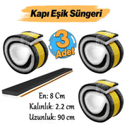 Yapışkanlı Kapı Altı Eşik Süngeri İnce Köpük Soğuk İzolasyon Bandı Fitili 90 cm Toz Böcek Engelleme