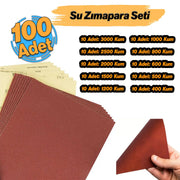 Far Temizleme 3000-2500-2000-1500-1200-1000-800-600-500-400 Kum İnce Kalın El Su Zımparası Kağıdı Seti