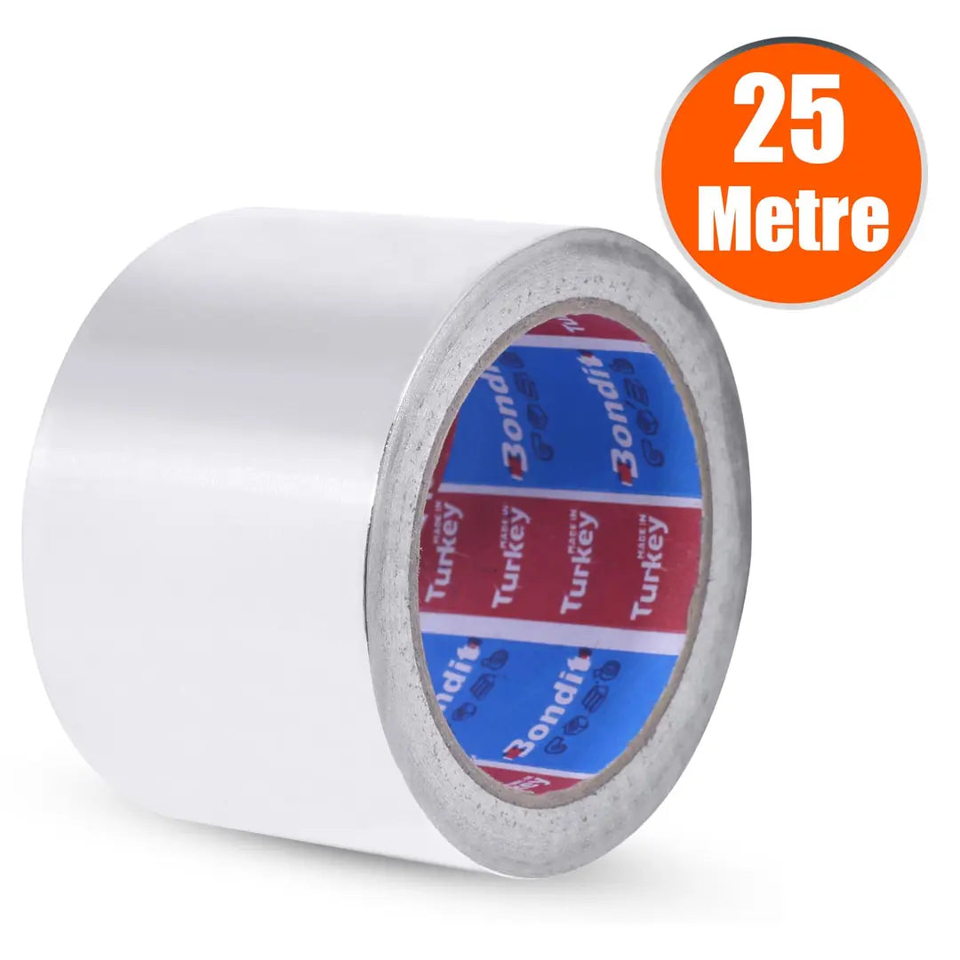 Alüminyum Folyo Bant 72 mm x 25 Metre Yanmaz Soba Borusu Bandı