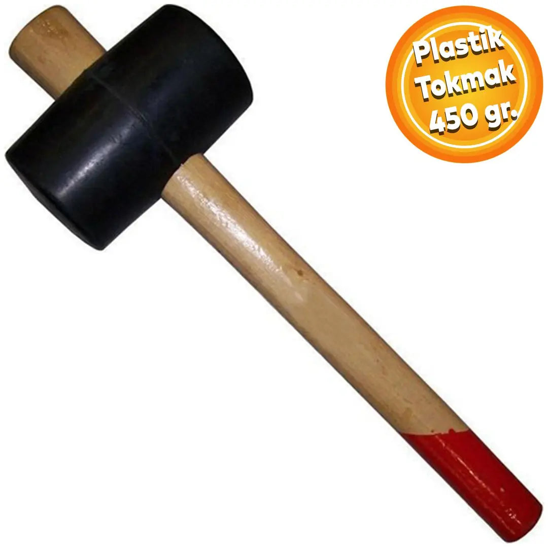 Ahşap Saplı Plastik Tokmak Çekiç Fayans Seramik İnşaat Derz Duvar Tokmağı 450 gr