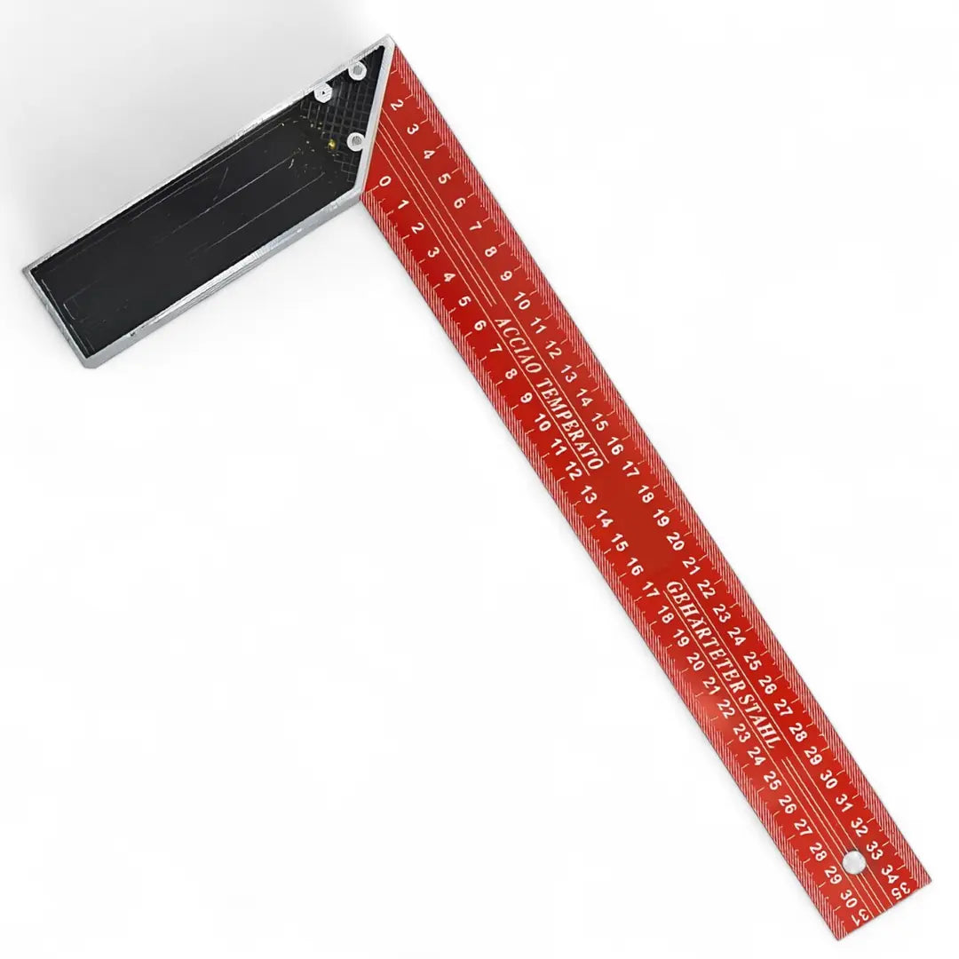 350 mm 35 cm Alüminyum Marangoz Gönye Metal Gövde Açılı Ölçüm Cetveli Ahşap İnşaat Hassas Gönye