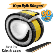 Yapışkanlı Kapı Altı Eşik Süngeri İnce Köpük Soğuk İzolasyon Bandı Fitili 90 cm Toz Böcek Engelleme