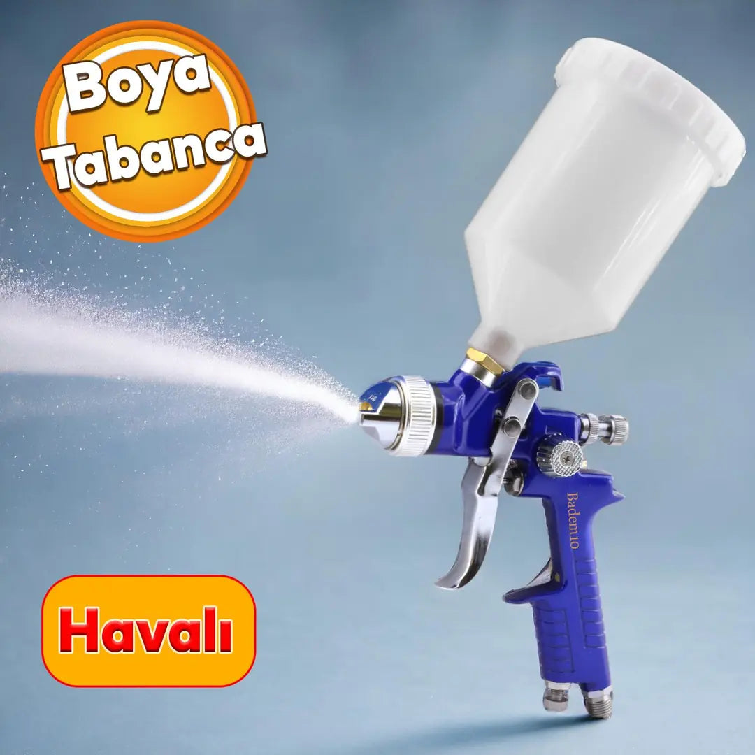 Metal Ahşap Plastik Yüzey Boyama Tabancası Üstten Depolu Havalı Boya Tabanca 600 ml 1.7 mm Uç