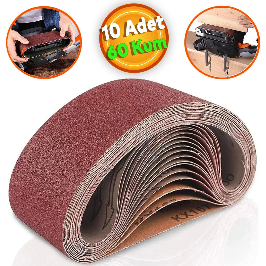 Sonsuz Bant 60 Kum Tank Palet Zımpara Kağıdı 75 x 533 mm (10 ADET)