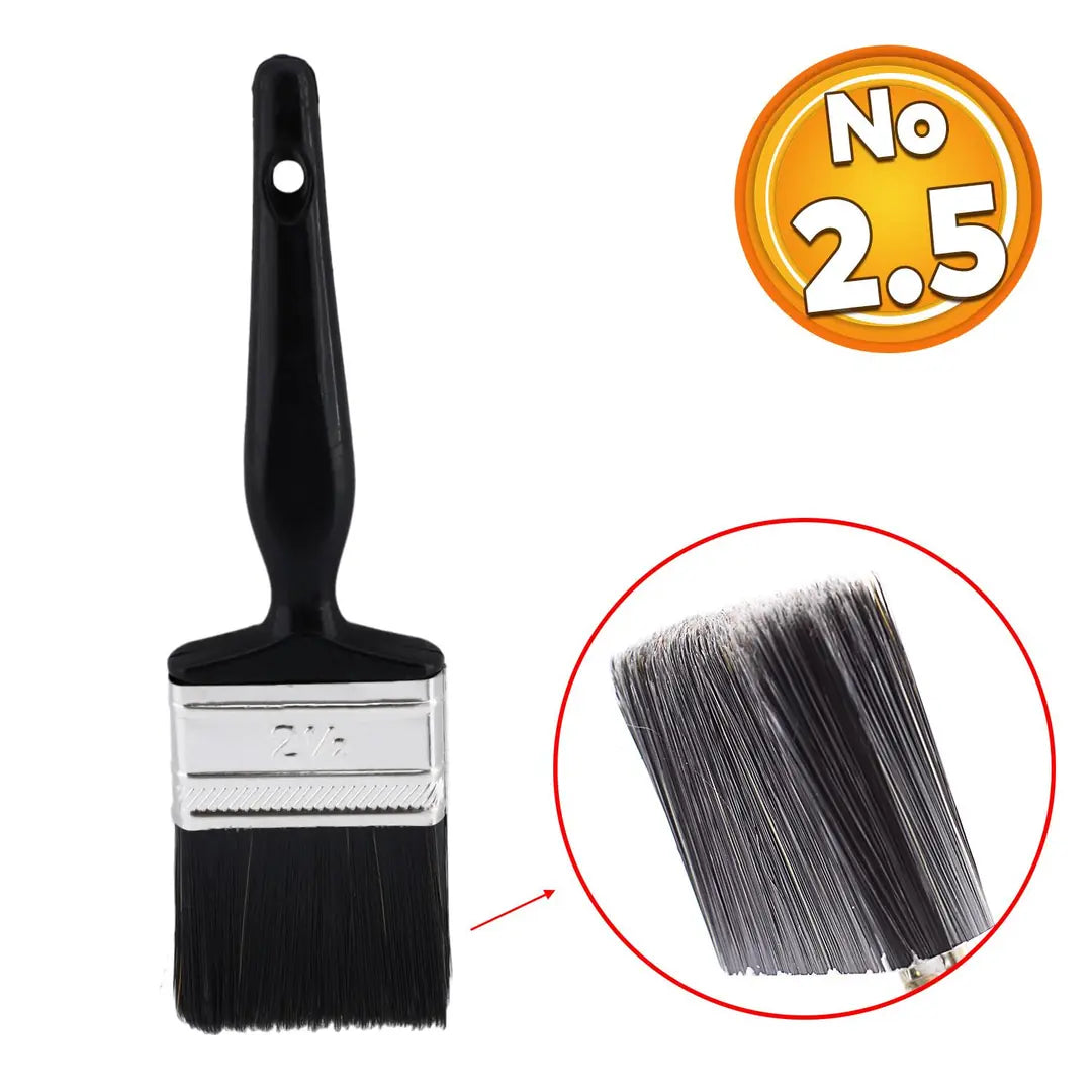 Plastik Saplı Yağlı Boya Fırça No: 2.5 Resim Ressam Fırçası Hobi Sanat Duvar Metal Ahşap Boyama