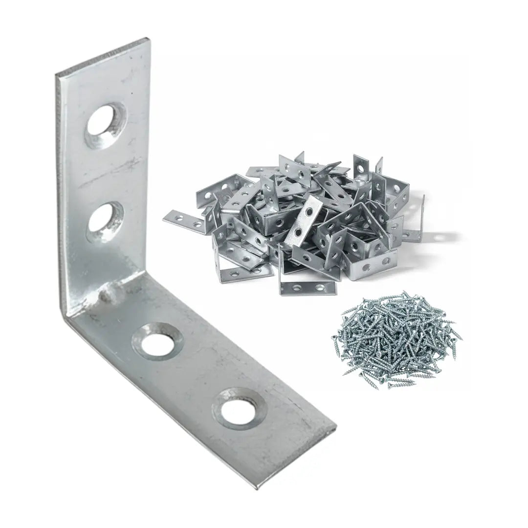 (25 ADET) Metal Köşebent 40x40x15 mm Kalın L Demiri Gönye Mobilya Duvar Sabitleme Bağlantı Aparatı