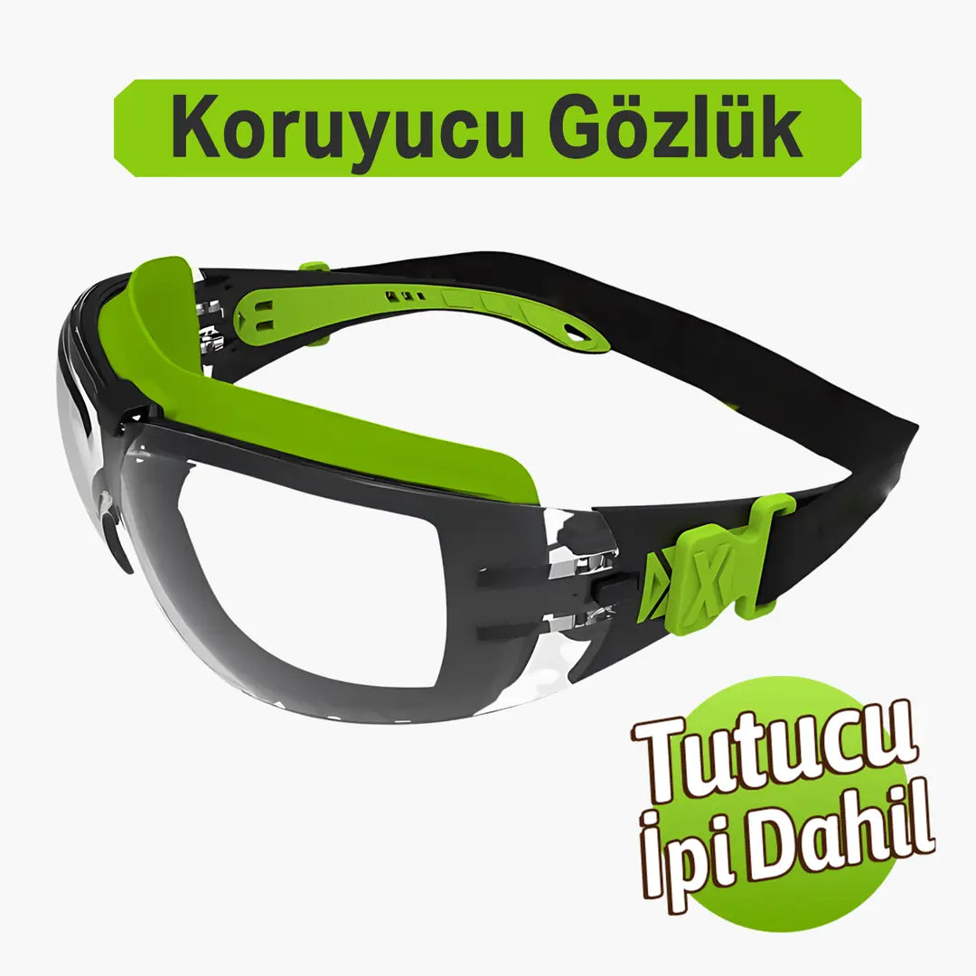 Buğulanmaz İpli İş Güvenlik Gözlüğü Lazer UV Koruyucu Toz Korumalı Gözlük Silikon Kulaklık Şeffaf