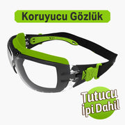 Buğulanmaz İpli İş Güvenlik Gözlüğü Lazer UV Koruyucu Toz Korumalı Gözlük Silikon Kulaklık Şeffaf