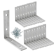 (25 ADET) Metal Köşebent 65x65x15 mm İnce L Demiri Gönye Mobilya Duvar Sabitleme Bağlantı Aparatı