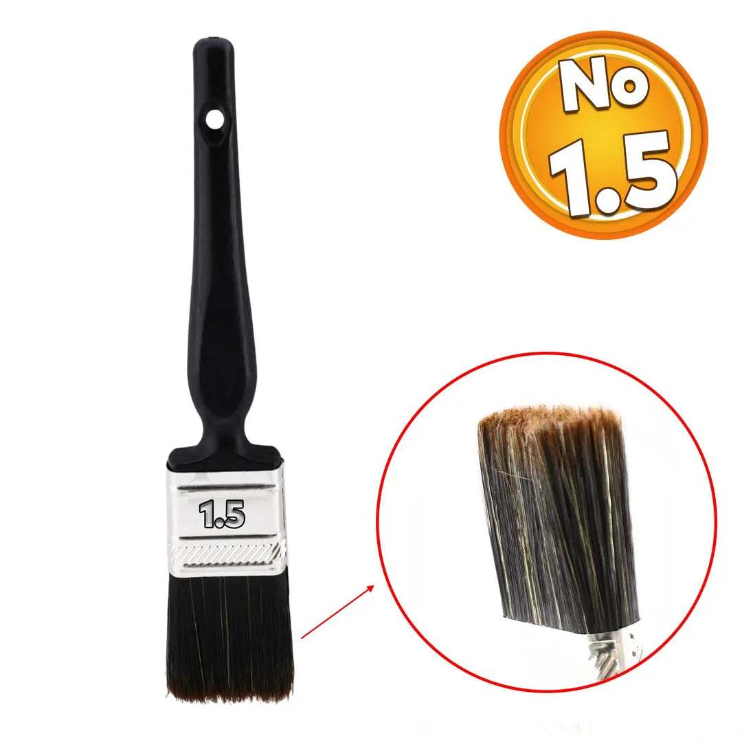 Plastik Saplı Yağlı Boya Fırça No: 1.5 Resim Ressam Fırçası Hobi Sanat Duvar Metal Ahşap Boyama