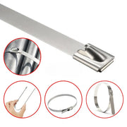 Cırt Kelepçe Metal Paslanmaz Çelik Kablo Zip Bağı Çok Amaçlı Bağlama 4.6x300 1 Adet
